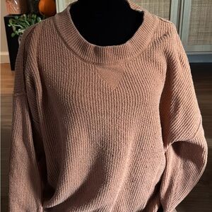 Aerie Women's burnt orange Crew Neck Sweater